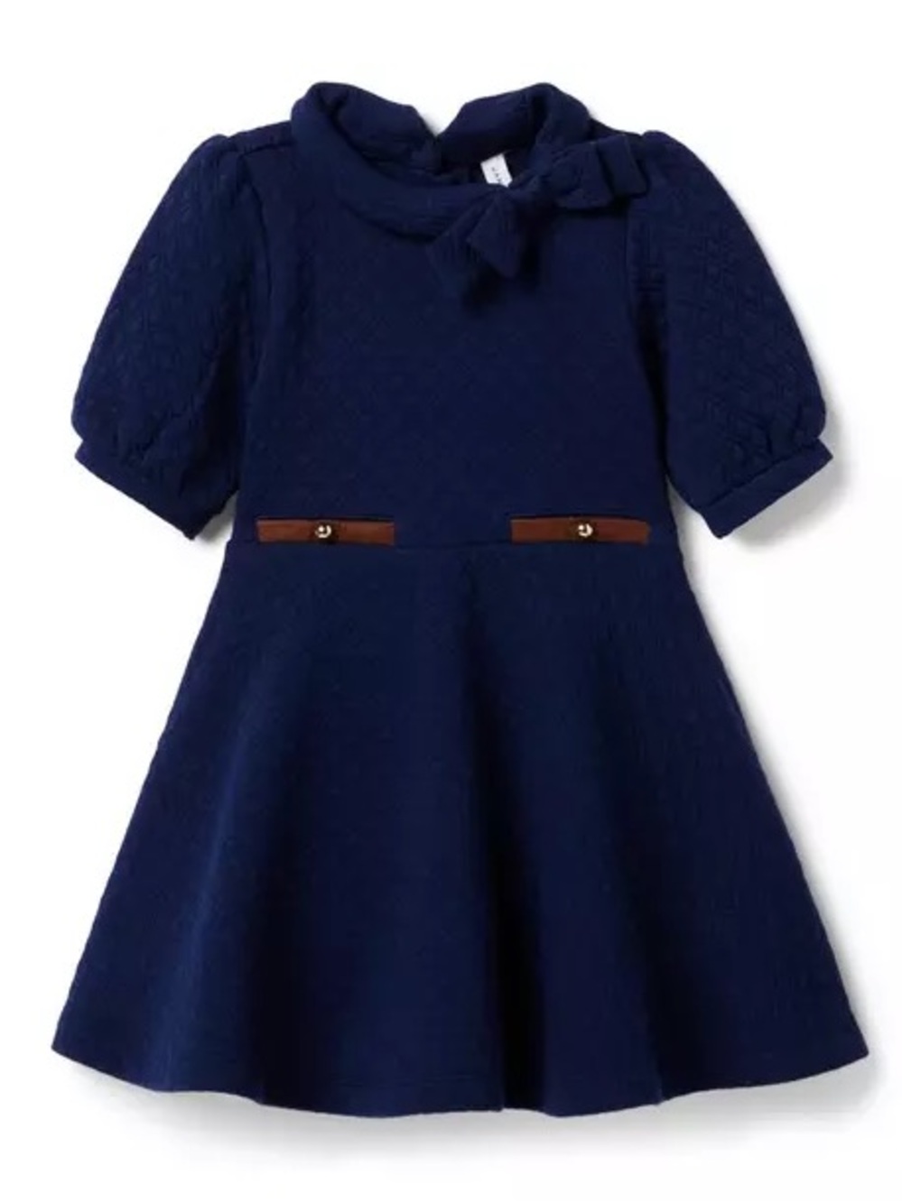 Janie and Jack The West Side Dress & Bloomers Baby Girl Navy Quilted 18-24M